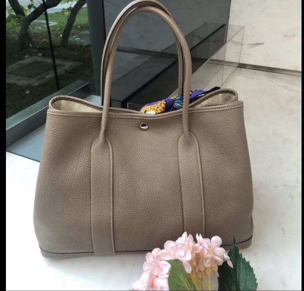 HERMES Garden Party 36 Grey Leather Bag. Ready stocks! Whatsapp 90288279  for enquiries 🤗, By Turnbagtime by Tokio3388