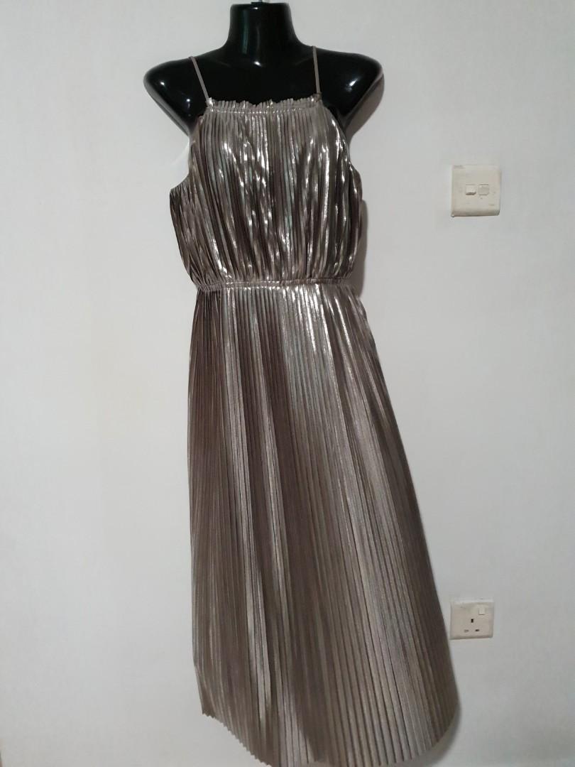 banana republic silver dress