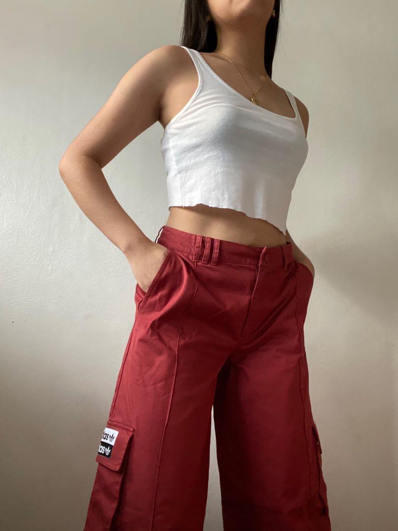 red cargo pants