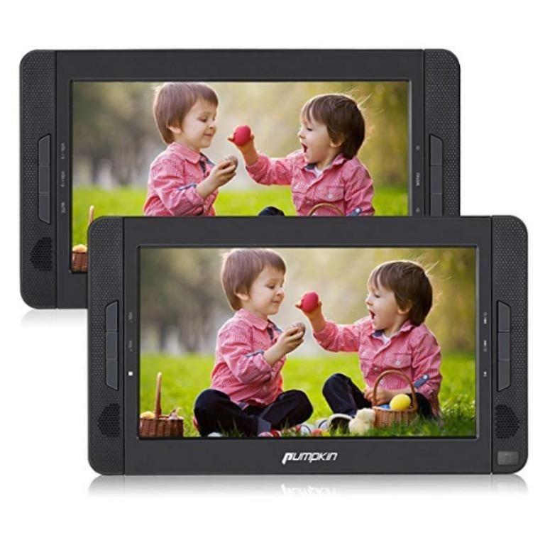 B019 Pumpkin 10 1 Dual Screen Portable Dvd Player Car Headrest Monitors Electronics Others On Carousell