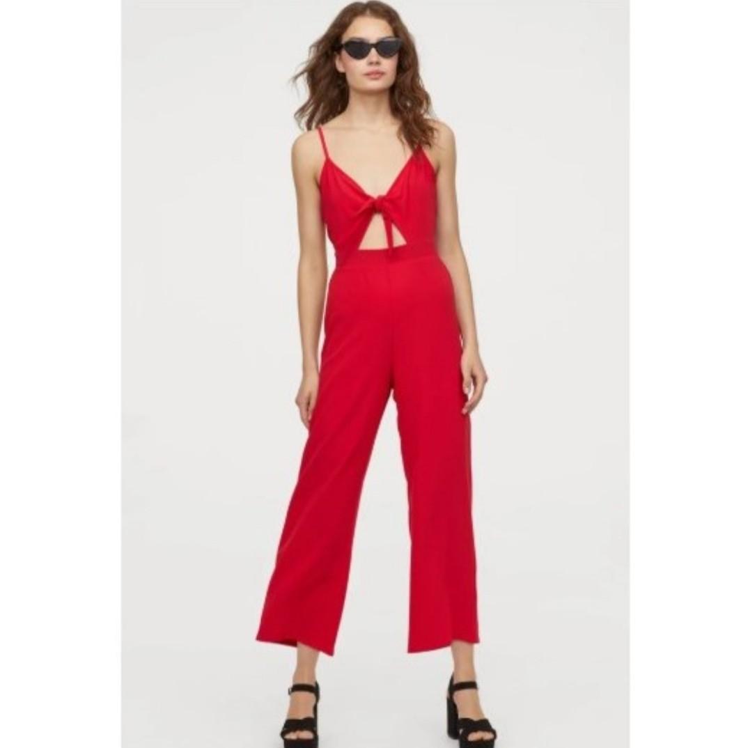 H&m red jumpsuit cheap