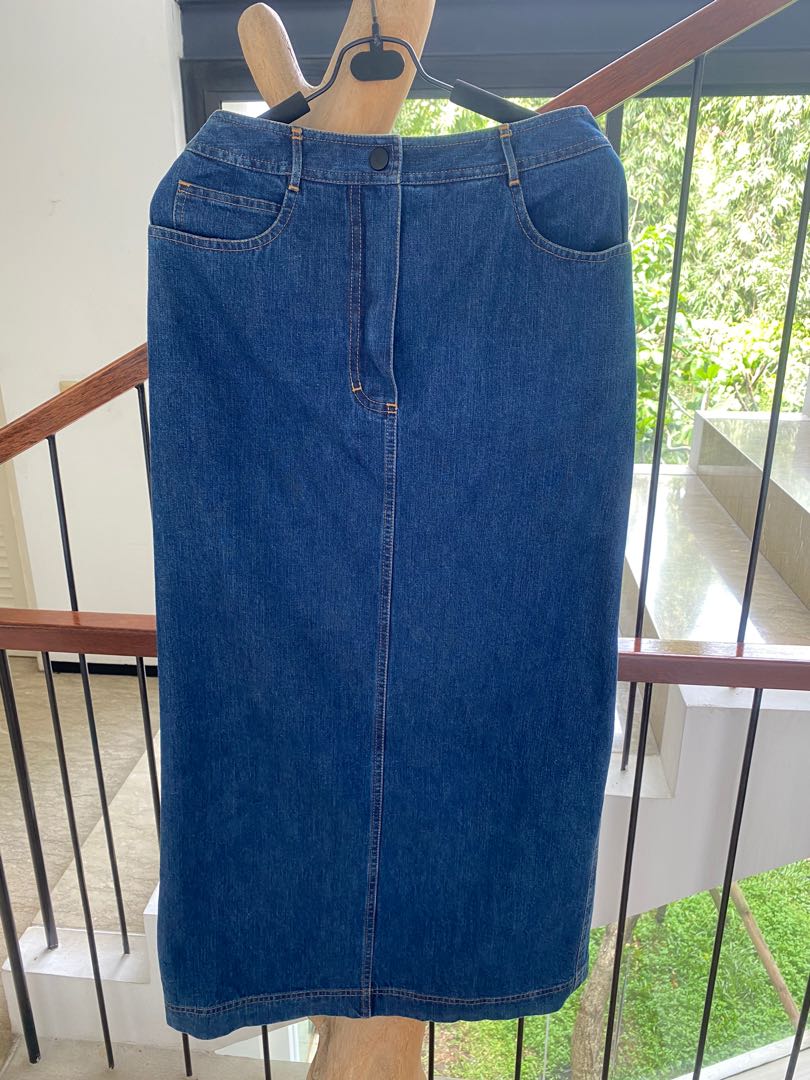 Chanel Vintage Denim Skirt, Barang 