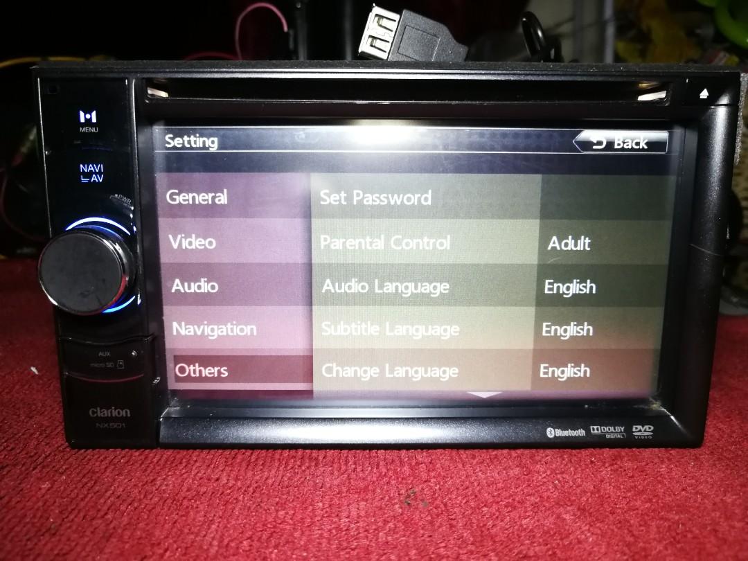 Clarion NX501 Double Din Radio Player, Auto Accessories on Carousell