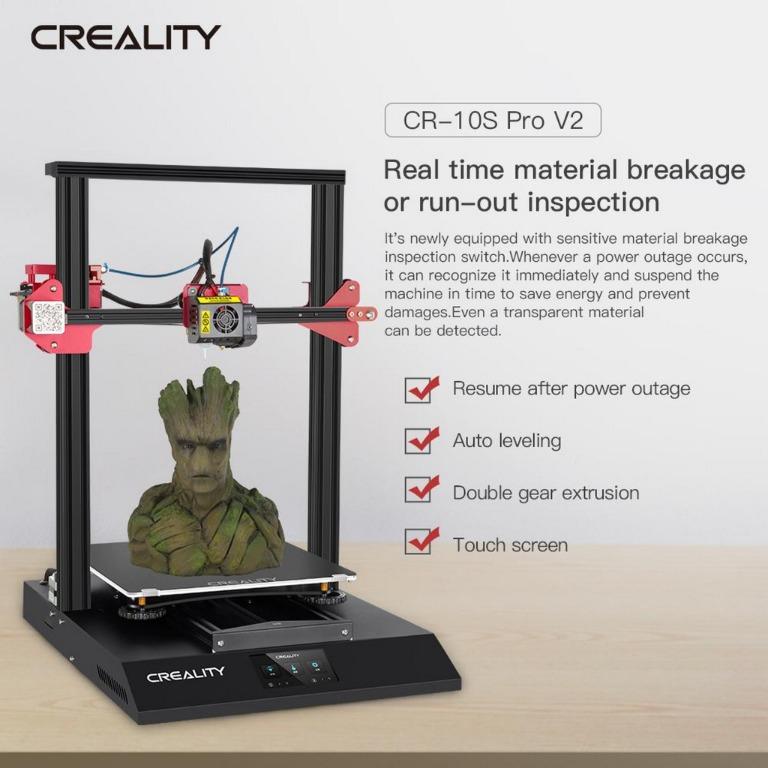 Creality CR10S Pro V2 3D Printer High Precision, BL Touch Auto Leveling, Capricorn Teflon