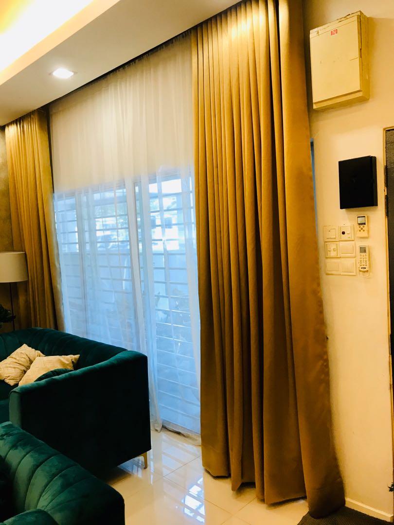 Curtain Langsir Besar 4 Panel Sliding Door Home Furniture Others On Carousell