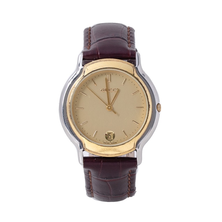 GUCCI Two Tone Vintage 8000M Stainless Steel Watch