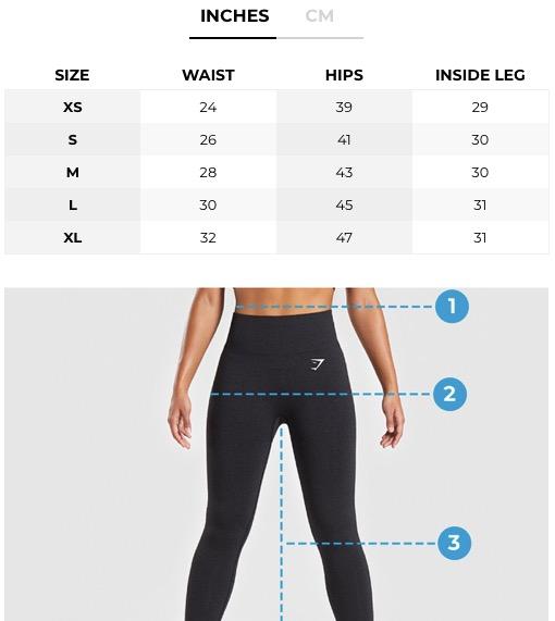 Sizing for 2024 gymshark leggings
