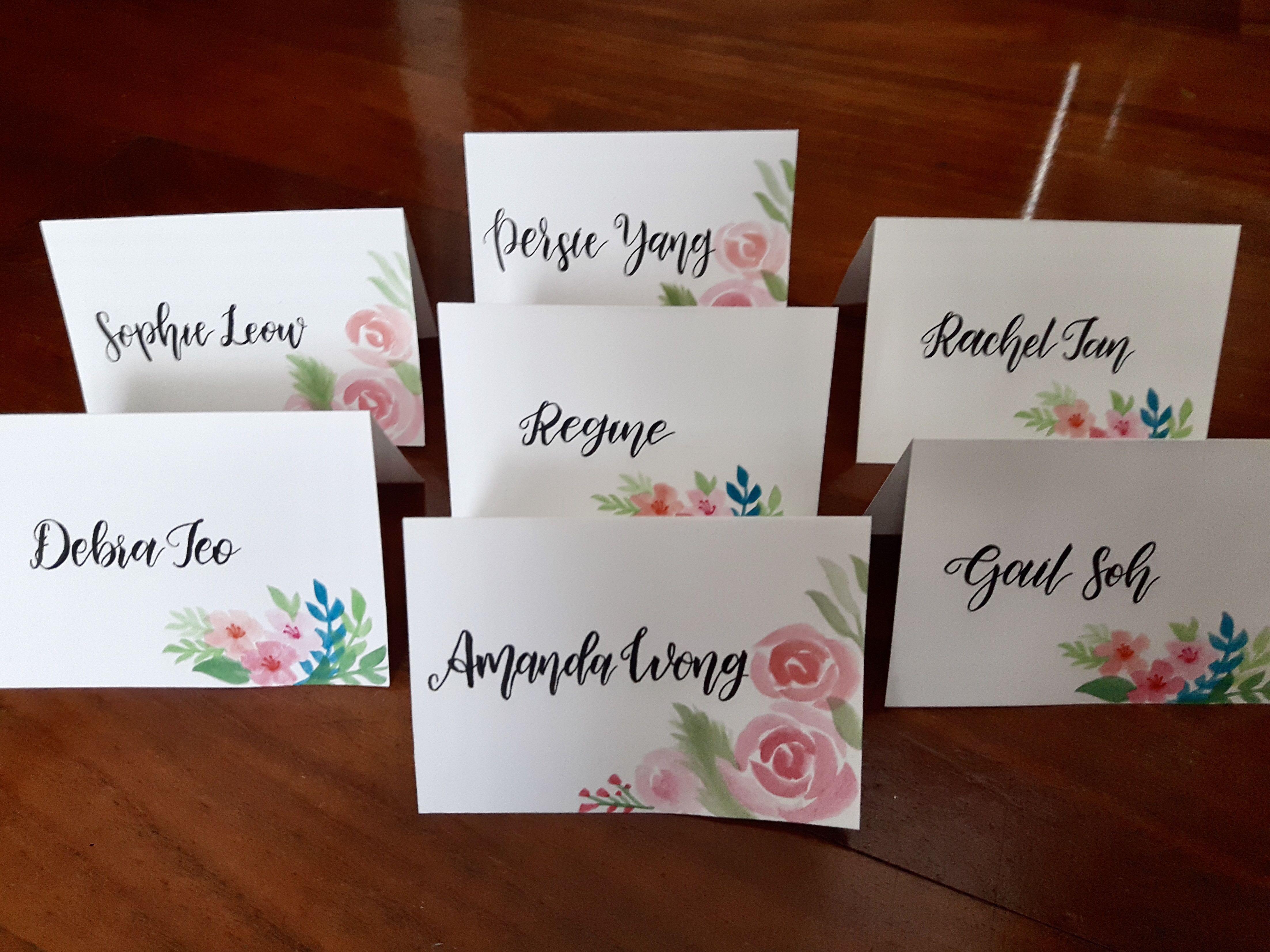 Handmade Name cards, Hobbies & Toys, Stationery & Craft, Art & Prints