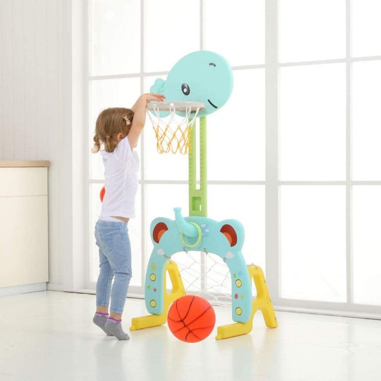 Hot Basketball Hoop Set 3 In 1 Sports Activity Center Grow To