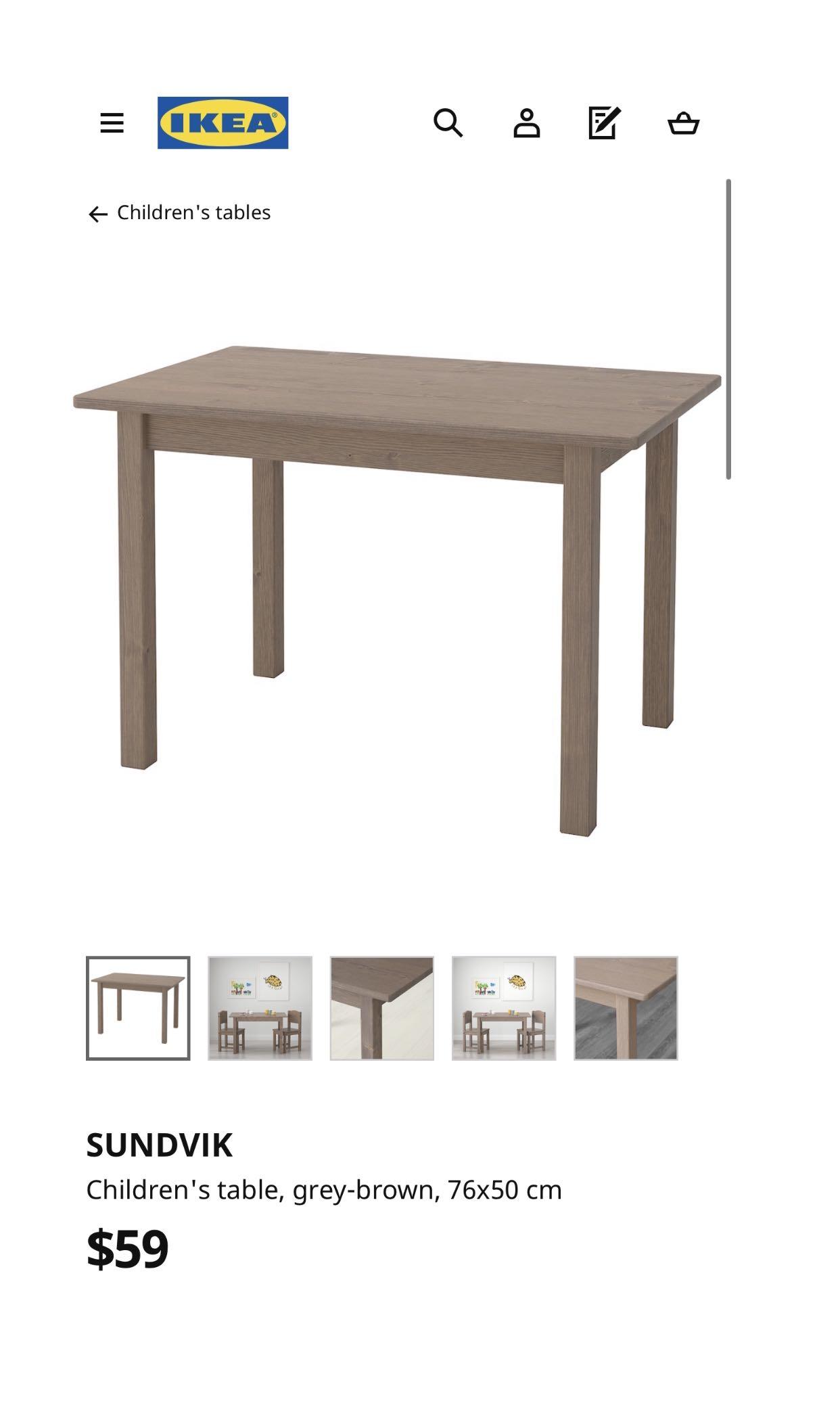 Ikea sundvik children's table store