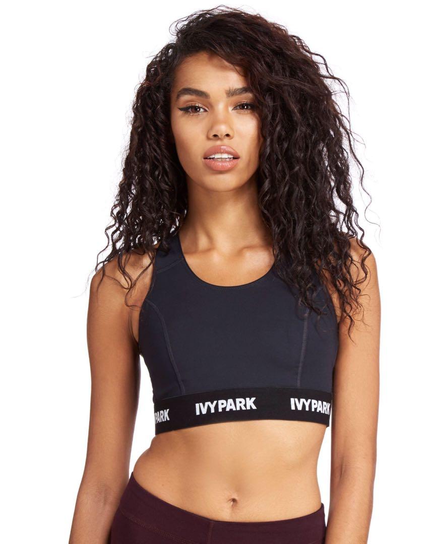 ivy park black sports bra