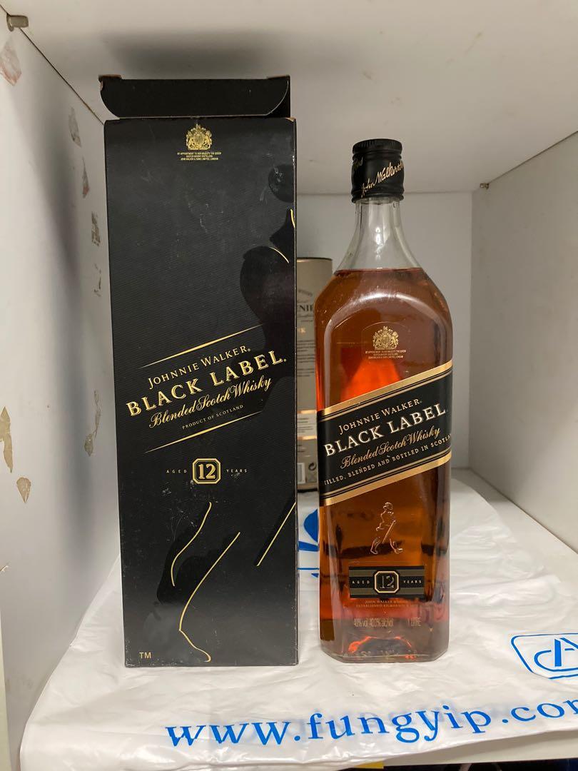 Johnnie Walker Black Label 1000ml Food Drinks Beverages On Carousell Price of black and white whisky in india: carousell