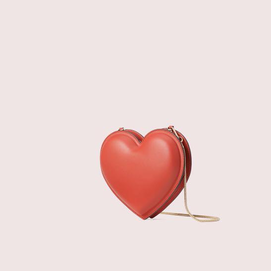 Kate Spade 3d Heart Crossbody In Hot Chili Exclusive Collectible