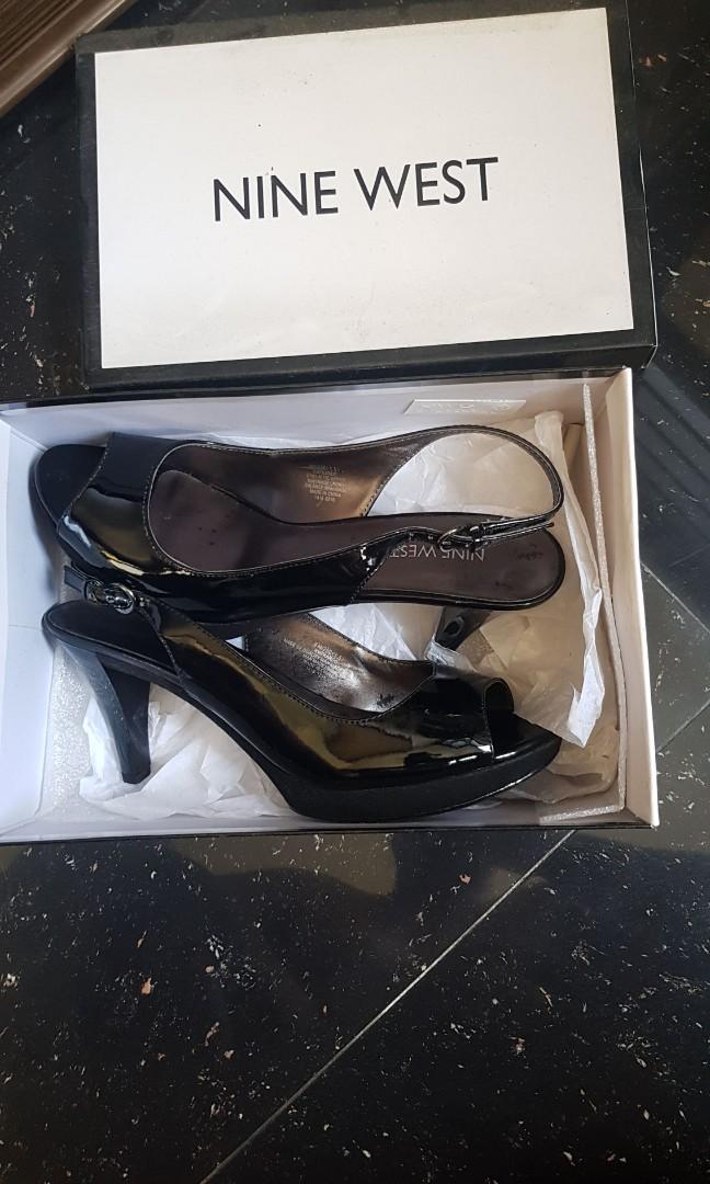 nine west black heels