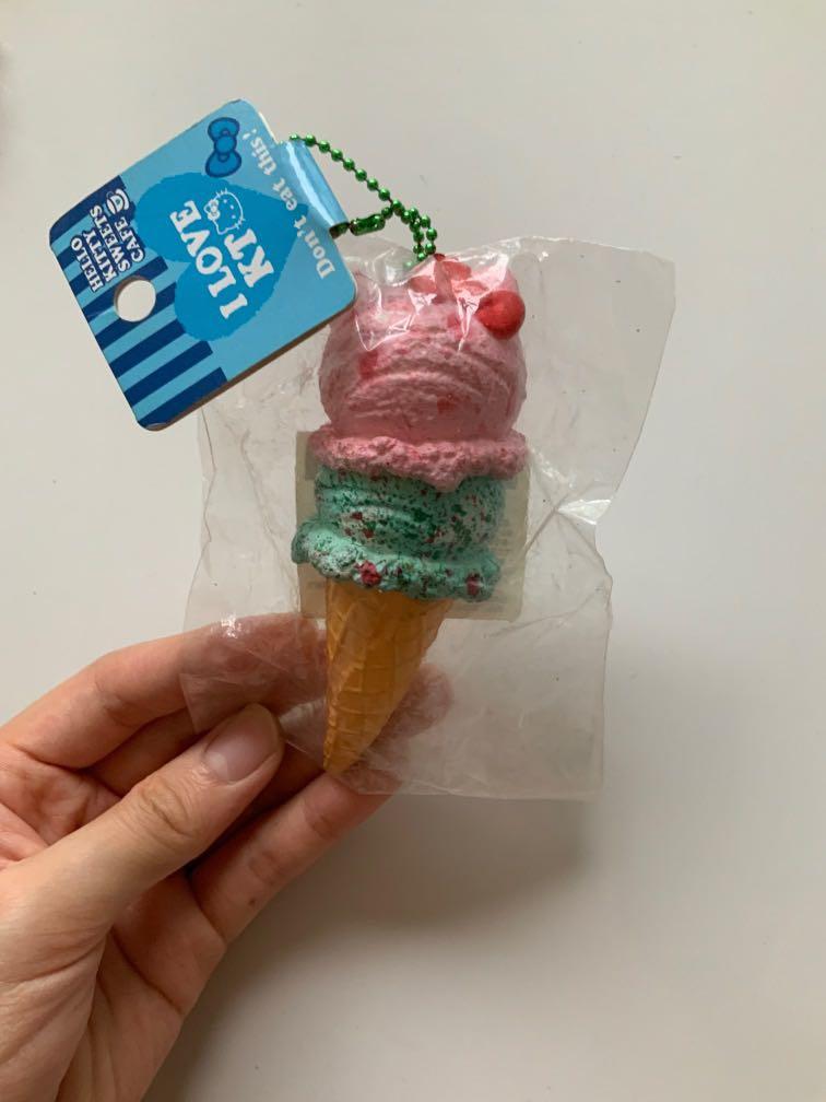 Non-repro/non-reproduced Hello Kitty hk ice cream sundae scoop with cone  squishy: cheap rare squishy sale, Hobbies & Toys, Toys & Games on Carousell