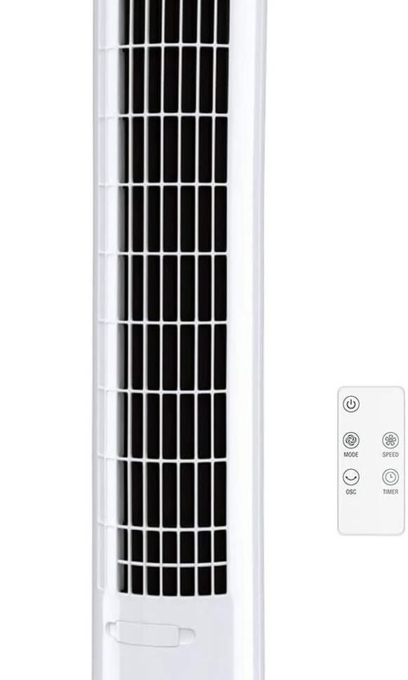 Pro Breeze® 30-inch Tower Fan with Oscillation, Ultra-Powerful 60W Motor,  Remote Control, 7.5 Hour Timer and 3 Cooling Fan Modes for Home and Office,  Furniture \u0026 Home Living, Lighting \u0026 Fans, Fans