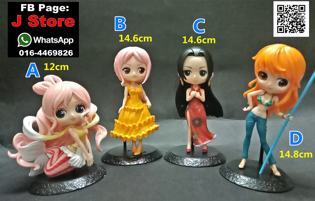 Q posket one piece Shirahoshi, Boa Hancock,Nami , Rebecca figure