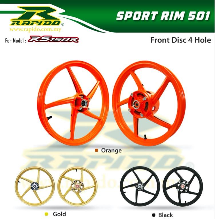 Rapido 501 Sport Rims For Honda Rs150 Motorcycles Motorcycle Accessories On Carousell