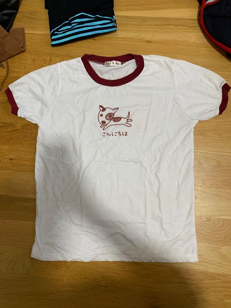 Ring Tee (Category: Shirts) located in Singapore. Submitted by sallynuggets (Listing ID 1007802349, Image 1). Description: Puppy ring tee! Never worn, not my style! Fits size S-M Condition 10/10.