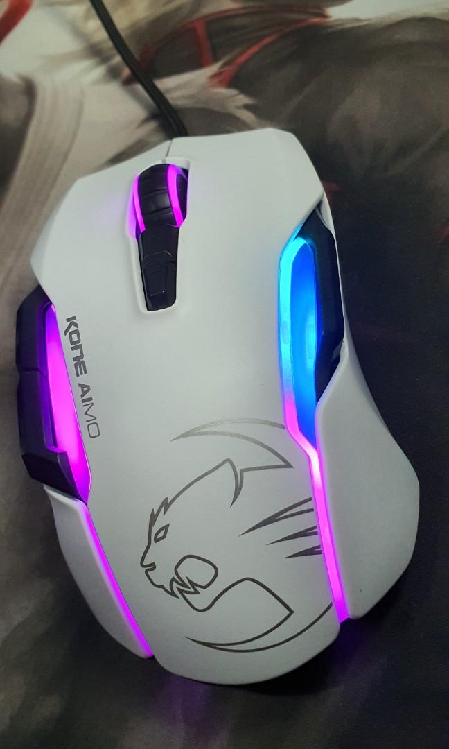 Roccat Kone Aimo White Electronics Computer Parts Accessories On Carousell