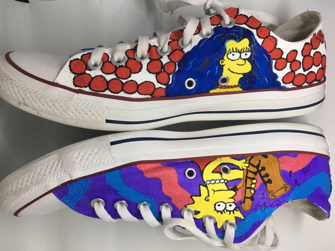 The simpsons hot sale custom shoes