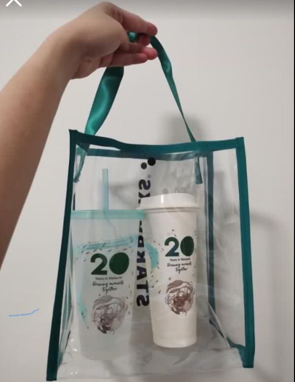 Starbucks clear transparent bag