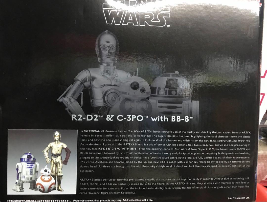 Star wars Kotobukiya R2D2, C3PO with BB8 (Category: Figurines & Statues) located in San Fernando. Submitted by collecatoy (Listing ID 1007935232, Image 2). Description: .