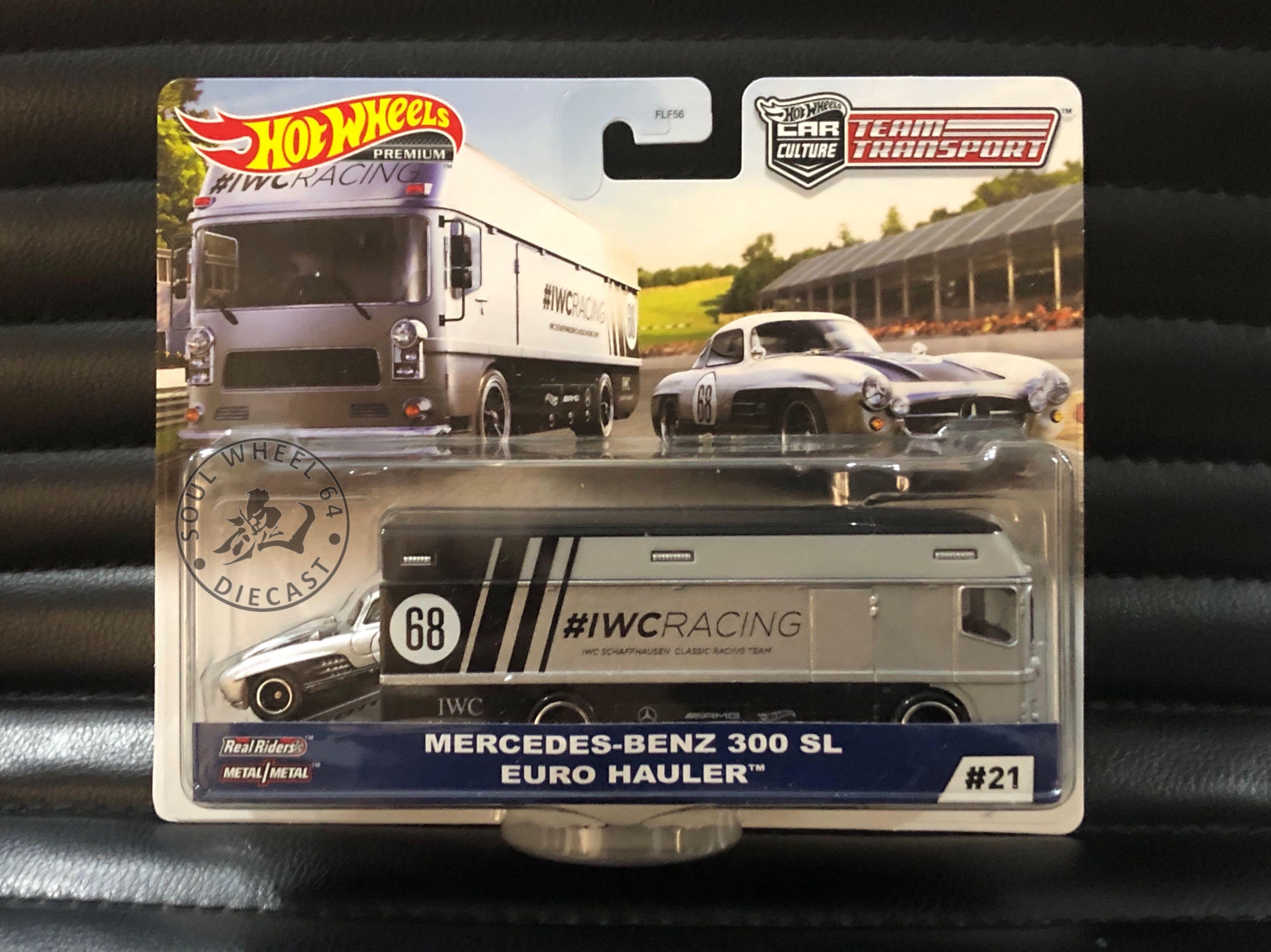 ミニカー Hot Wheels Mercedes-Benz300SLEuro Hauler Hot Wheels Team Transport Mercedes-Benz 300SL Euro Hauler