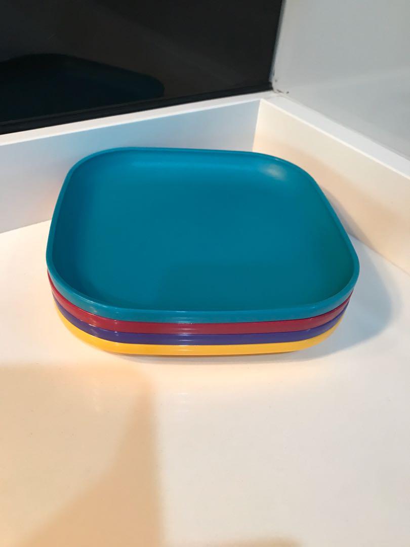 Square tupperware plates sales