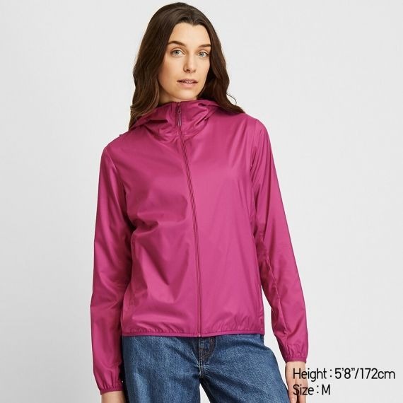 Women pocketable uv cut parka hotsell