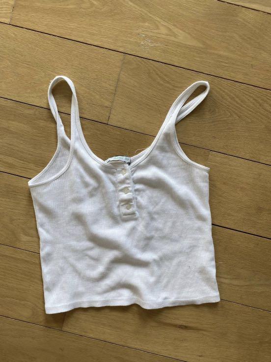 white dalis button tank brandy