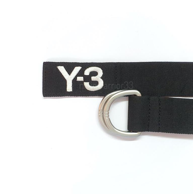 Y3 ADIDAS YOHJI YAMAMOTO mens logo D-ring belt, Men's Fashion, Watches ...