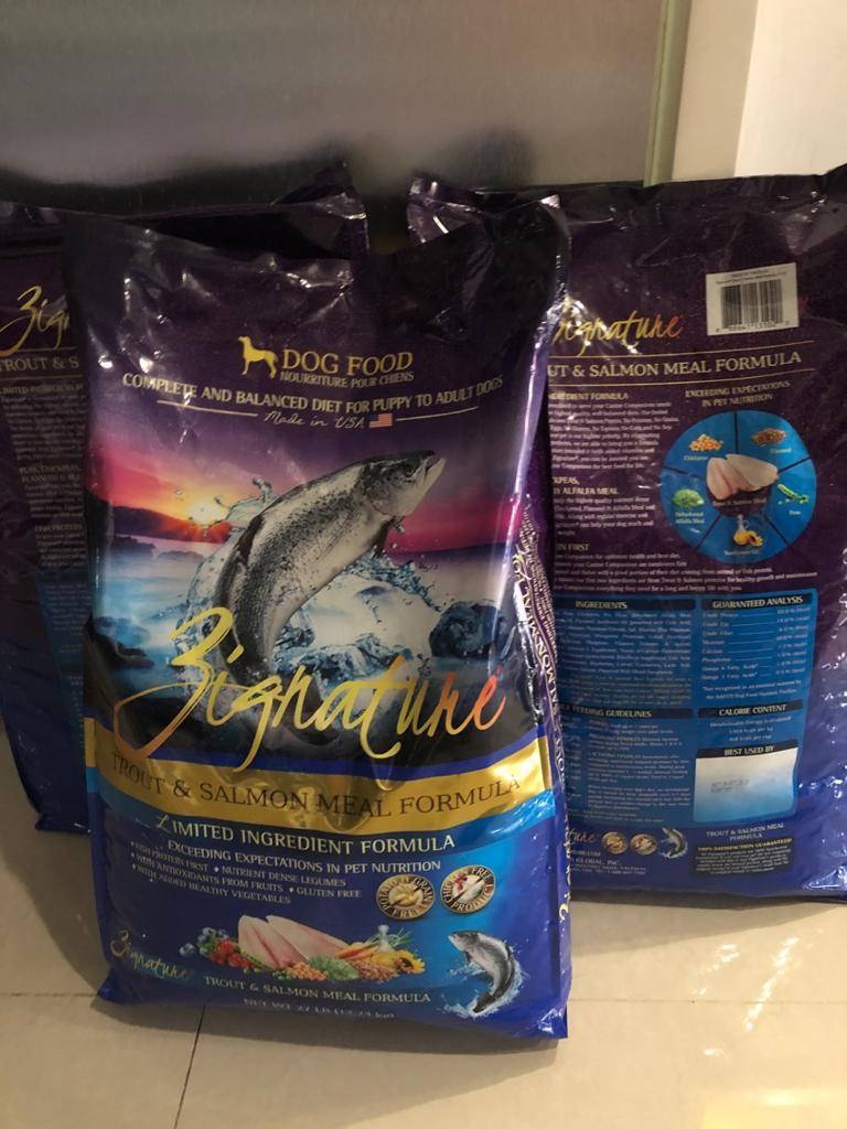 zignature trout and salmon dog food