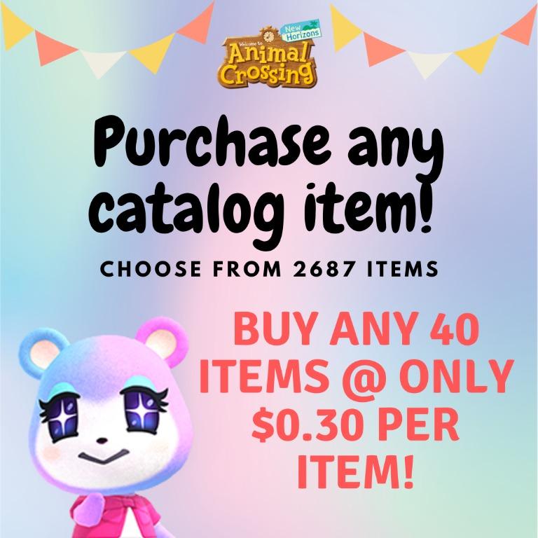 2687 FURNITURE/ITEMS Animal Crossing New Horizons, ACNH, Video Gaming