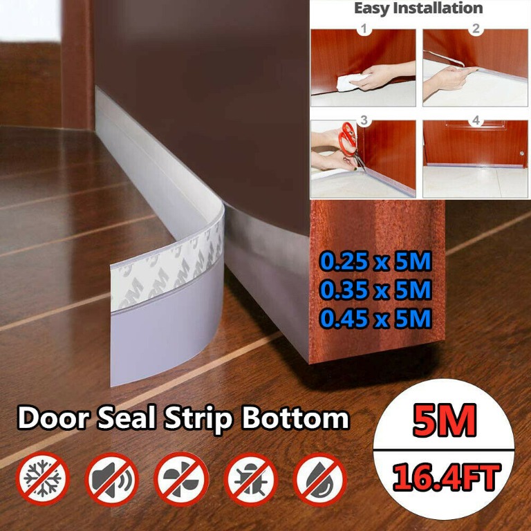 *3M Adhesive* Silicone Gap Door Seal Sealer Strip Bottom Blocker 5