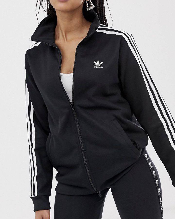 adidas black zip up jacket women's