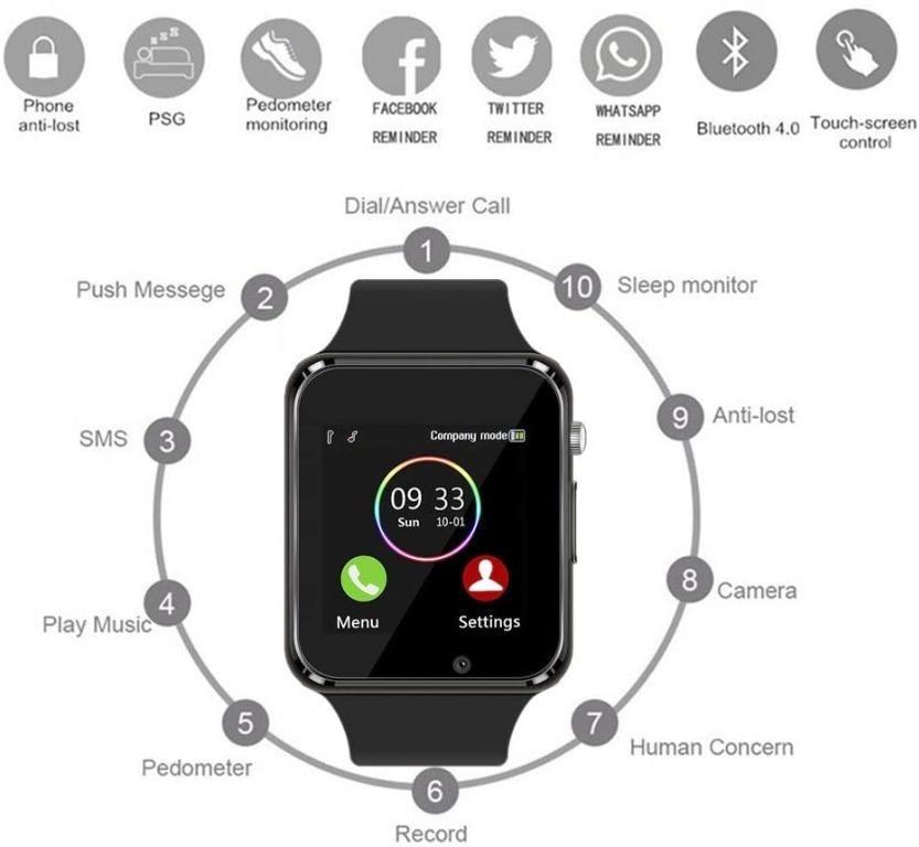Qidoou bluetooth smart watch top