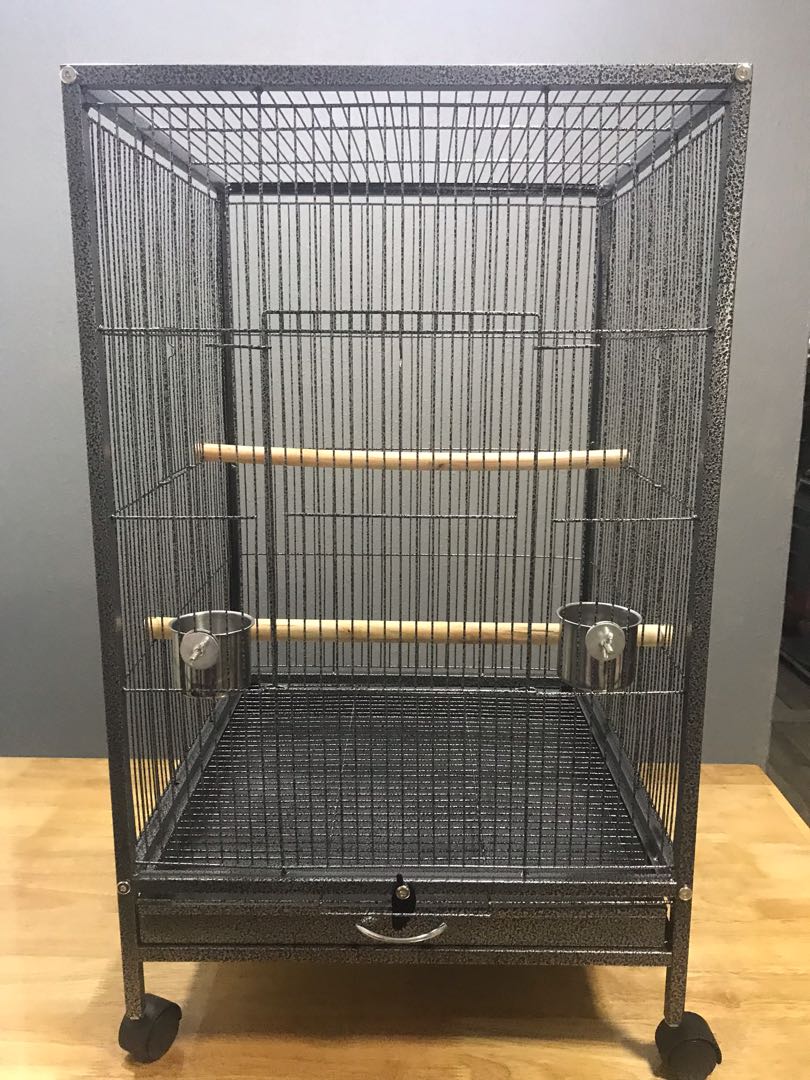 Anti rust coating bird cage with roller ( medium ), Pet Supplies, For