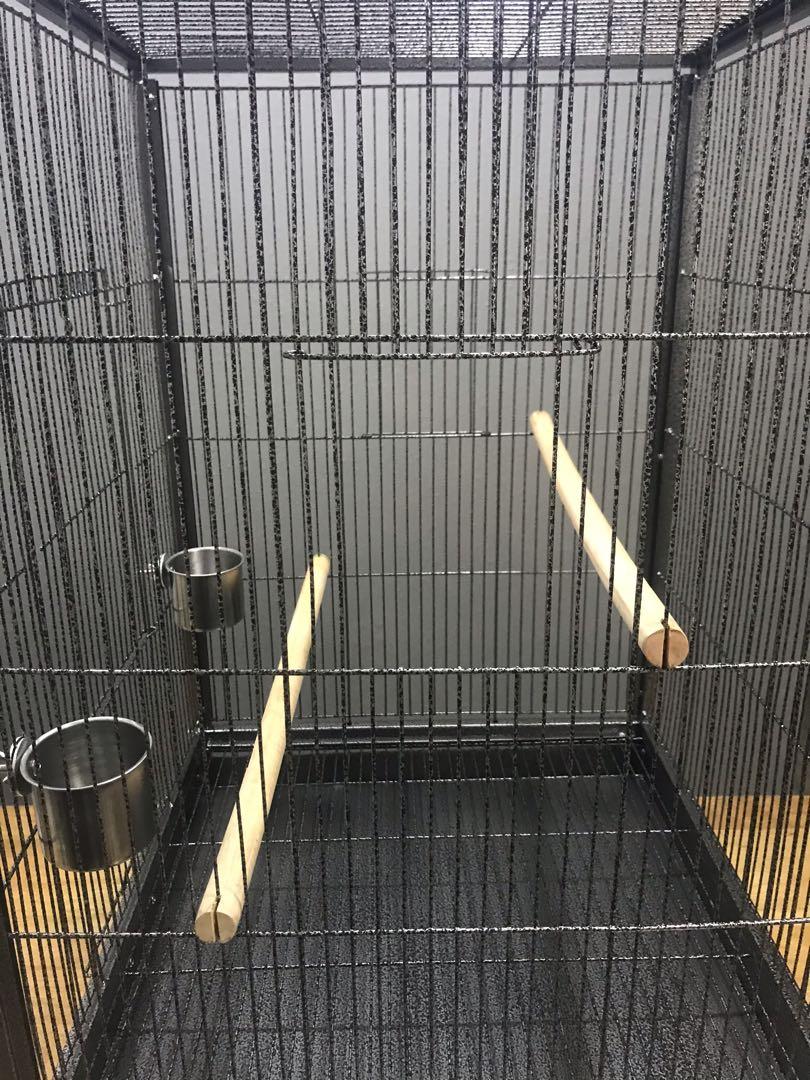 Anti rust coating bird cage with roller ( medium ), Pet Supplies, For