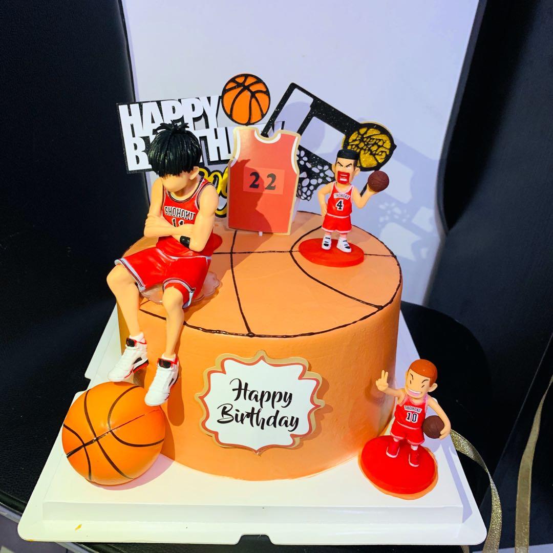 Amazon.com: Basketball Cake Topper, Basketball Happy Birthday Cake Toppers  For Boy Cake Topper Sport Cake Party Decorations Sports Party Supplies :  Grocery & Gourmet Food