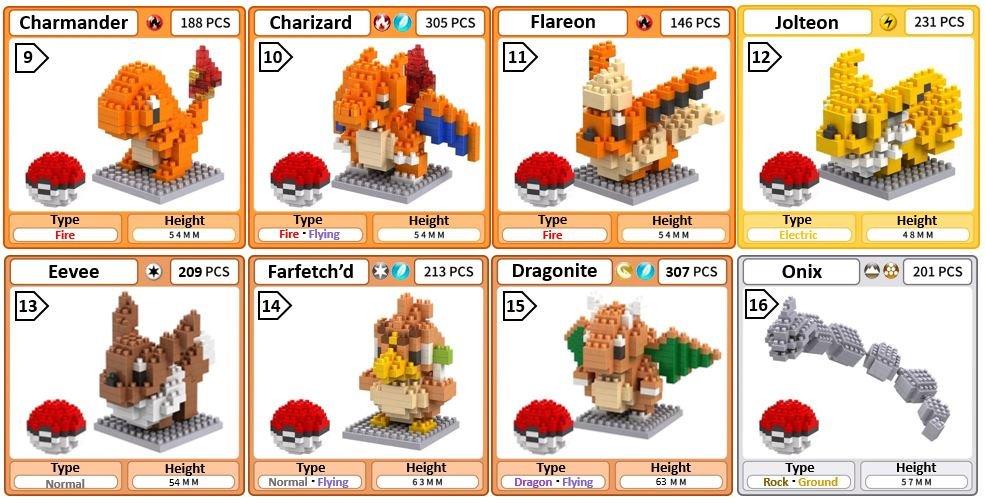[BIG SALE, IN STOCK] Pokemon Mini Micro Blocks/BricksPoke Ball and