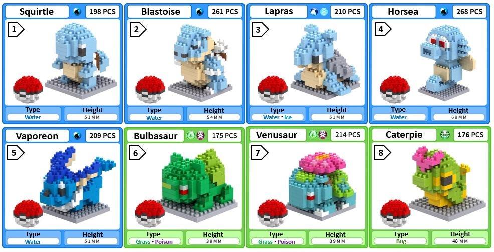 [BIG SALE, IN STOCK] Pokemon Mini Micro Blocks/BricksPoke Ball and