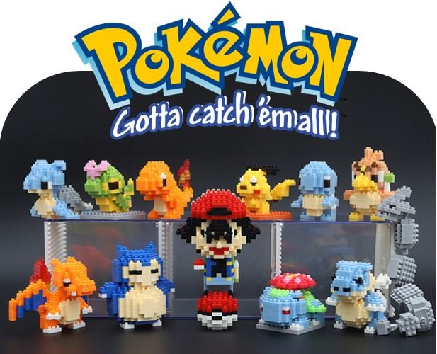 [BIG SALE, IN STOCK] Pokemon Mini Micro Blocks/BricksPoke Ball and