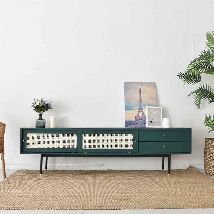 Bistro Rattan Tv Console 2000 Furniture Shelves Drawers On Carousell