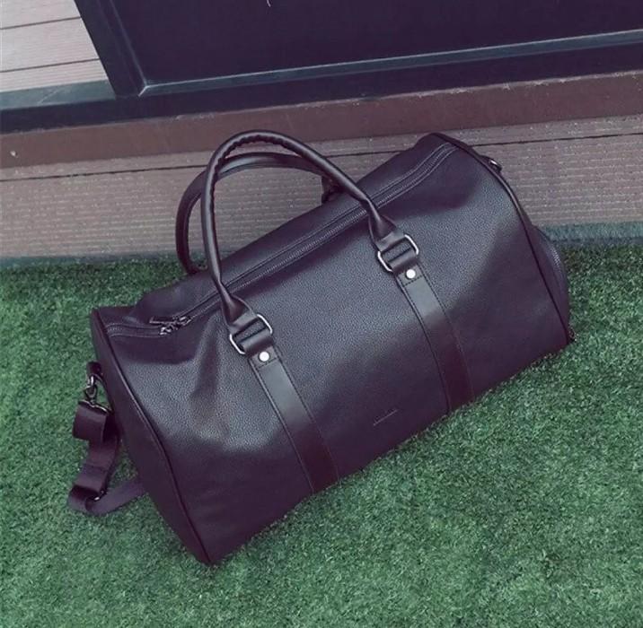 pu leather duffle bag