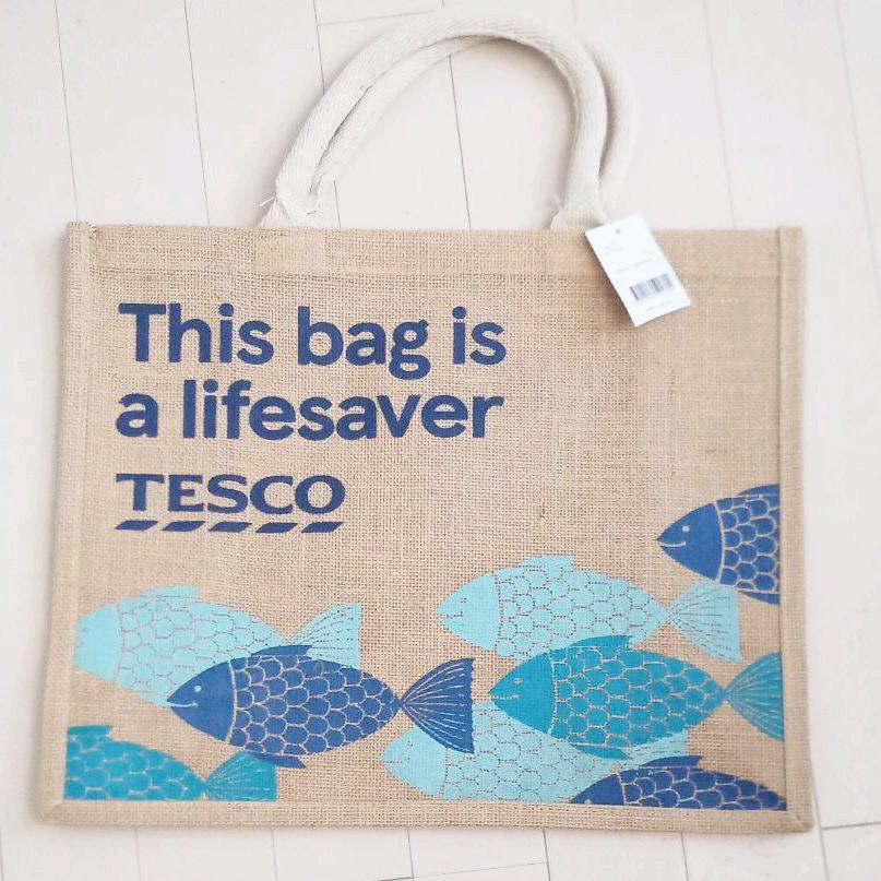 BNWT Tesco Jute Lifesaver Bag