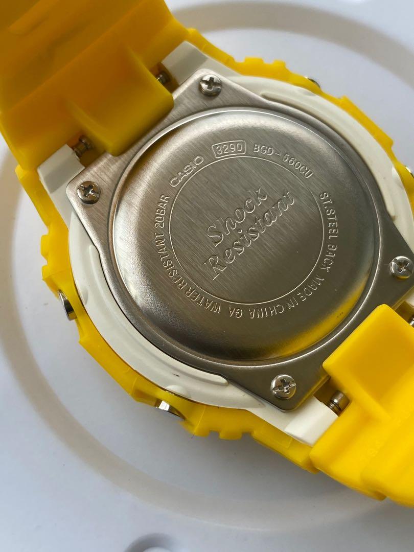 BRAND NEW AND AUTHENTIC CASIO BABY G BGD 560CU 9DR yellow