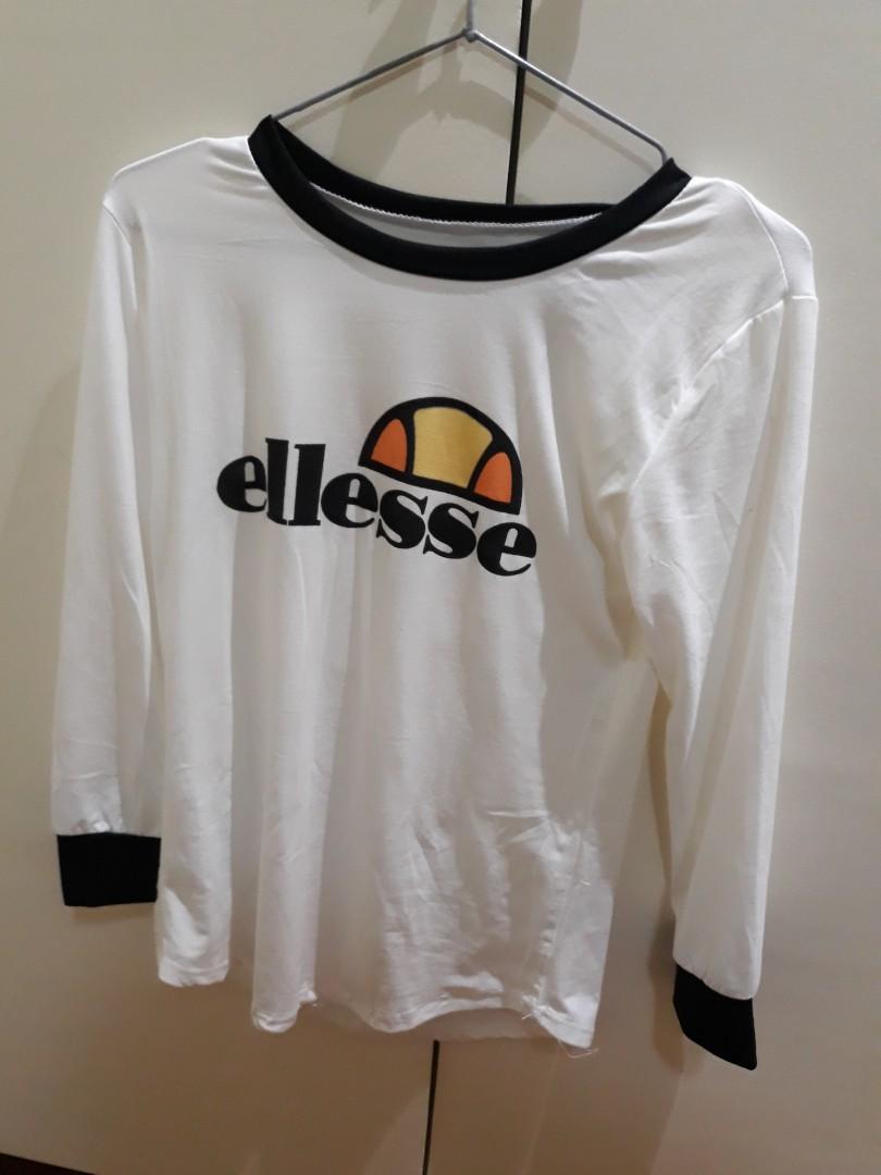 ORIGINAL Ellesse White Stretchable Long Sleeves Shirt (Category: Longsleeves) located in Paranaque City. Submitted by merlindel (Listing ID 1008089244, Image 2). Description: - fits XS to M - wear it or give it as a gift to your loved ones!.