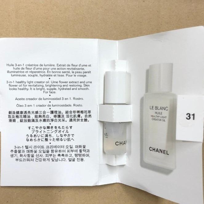 chanel le blanc huile healthy light creator oil
