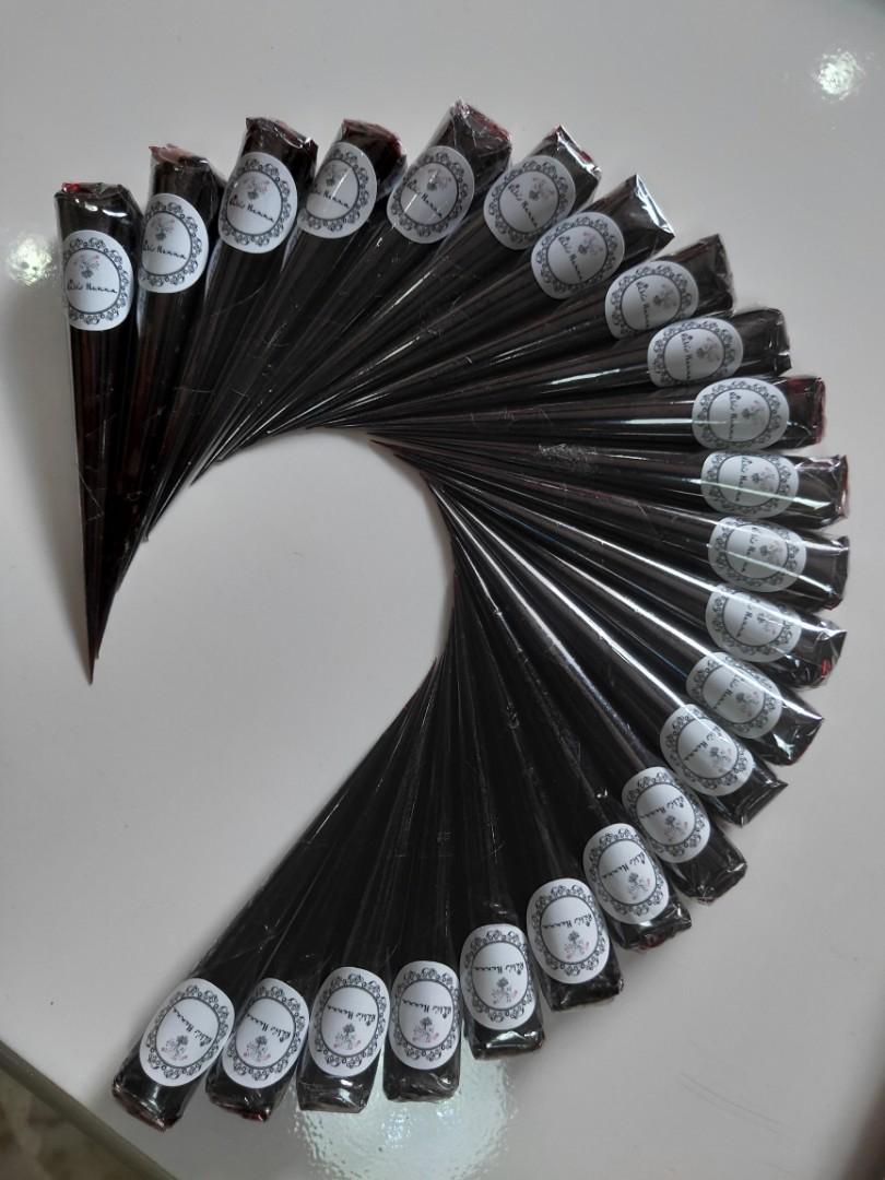 Cherry red henna cones, Beauty & Personal Care, Hands & Nails on Carousell